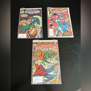 Marvel Spider-Man Comic Trio with Red and Blue Covers